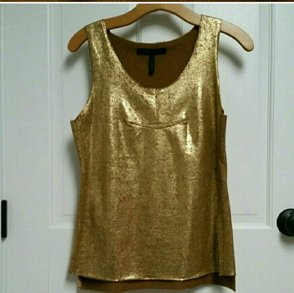 BCBG Max Azria golden top sz S worn once